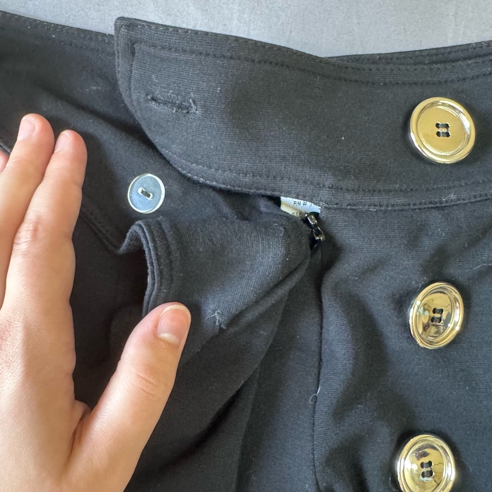 Cache women 8 accent button front preppy skort black - Picture 6 of 13